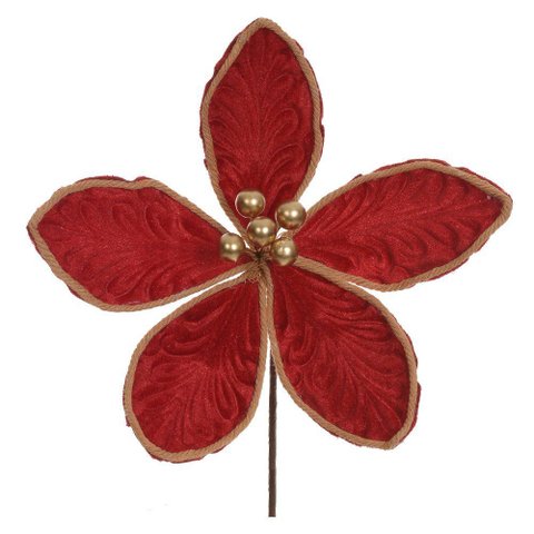 Haste Bico de Papagaio Natal Aveludado Vermelho 19cm 26d