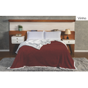 Ver imagem 1 de Manta Polar Queen Dupla Face Sherpa:vinho