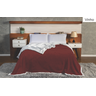 Manta Polar Queen Dupla Face Sherpa:vinho - 1