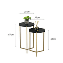 Ver imagem 7 de Mesa Auxiliar Apoio Lateral Redonda Sofá Sala Estar Centro:preto Fosco