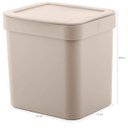 Ver imagem 5 de Kit Lixeira 4,7L Escorredor de Talheres Dispenser Detergente Cozinha Bege