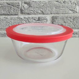 Pote Redondo De Vidro 600ml Pequeno com Tampa Plástica Facilitá Marinex - 5