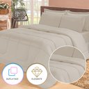 Ver imagem 2 de Edredom Casal Queen Dupla Face 6 Peças Cobertor Bege Casa Dona