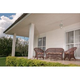 Conjunto de Sofá para Varanda em Fibra Sintética - Tec. Imperméavel Karsten Riviera - 2 Conjunto de Sofá para Varanda em Fibra Sintética - Tec. Imperméavel Karsten Riviera - 2