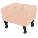 Ver imagem 2 de Puff Recamier Retrô Luis Xv Suede Rosa Bebê - 50 cm