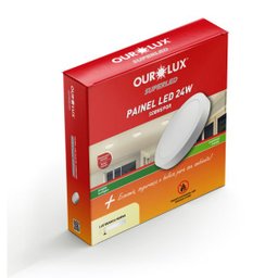 Luminária Plafon Superled Sobrepor 24w Bivolt 2700k Redondo - Ourolux - 3