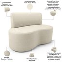 Ver imagem 3 de Sofá 2 Lugares 140cm Orgânico para Sala de Estar Living Larissa L02 Facto Dunas Pérola - Lyam Decor
