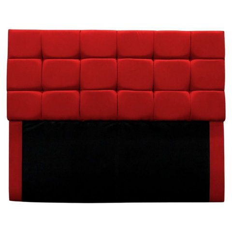 Cabeceira Estofada Cama Box Casal 160 Cm Clara Suede:vermelho