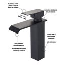 Ver imagem 3 de Torneira Banheiro Monocomando Cascata Bica Baixa Preta