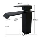 Ver imagem 2 de Torneira Banheiro Monocomando Cascata Bica Baixa Preta