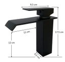 Ver imagem 2 de Torneira Banheiro Monocomando Cascata Bica Baixa Preta