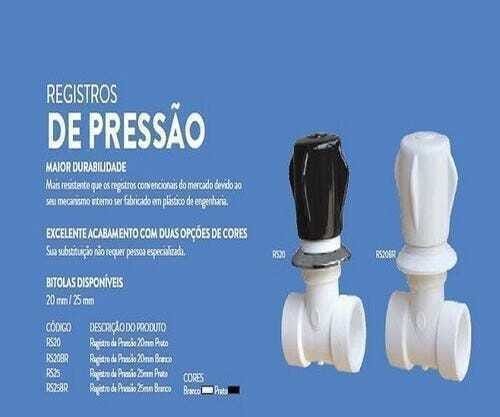 Registro Pressão Chuveiro Solda 20mm Canopla Cromada Sintex - 3