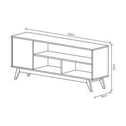 Rack Bancada para Tvs até 50 Polegadas Germai Malbec Wood - 3