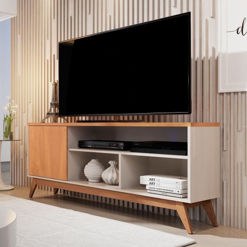 Rack Bancada para Tvs até 50 Polegadas Giga Malbec Wood