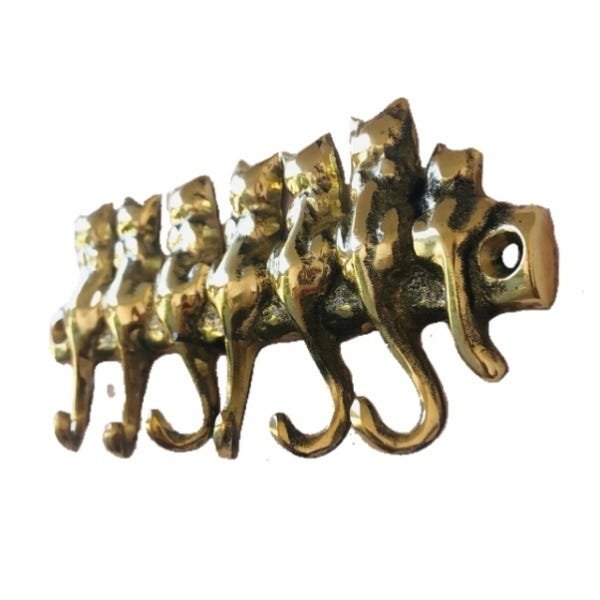 Porta Chaves Gatinho Em Bronze Artesanal Decoração Casa - 3