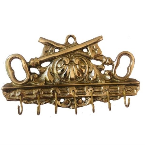 Porta Chaves Vintage Bronze Decoração Casa Sete Gancho