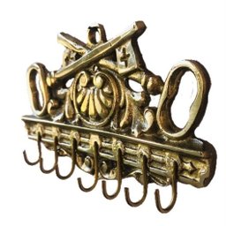 Porta Chaves Vintage Bronze Decoração Casa Sete Gancho - 3