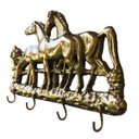 Ver imagem 3 de Porta Chaves Cavalos Bronze Decoração Casa Parede Artesanato