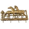 Porta Chaves Cavalos Bronze Decoração Casa Parede Artesanato - 1