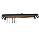 Ver imagem 3 de Prateleira Madeira Ferro Rústica Estante Com 6 Ganchos