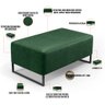 Kit 02 Puff Decorativo Para Sala De Estar Cléo W01 Base de Ferro 90cm Facto Verde Musgo - Lyam - 4