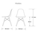 Ver imagem 2 de Kit 4 Cadeiras Eames Dsw - Amarelo