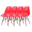 Ver imagem 1 de Kit 4 Cadeiras Eames Dsw - Vermelho