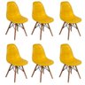 Kit 6 Cadeiras Eames Dsw Botonê - Amarela - 1