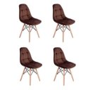 Ver imagem 1 de Kit 4 Cadeiras Eames Dsw Botonê - Café