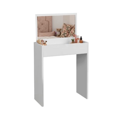 Penteadeira Multiuso com Espelho Compacta Escrivaninha Maquiagem