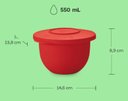 Ver imagem 3 de Tigela Murano 550ml Vermelho Pimenta Tupperware