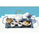 Ver imagem 4 de Bandeja para café da manhã em vidro refletivo cinza 8mm temperado 40cmx26cm Aquabox