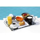 Ver imagem 2 de Bandeja para café da manhã em vidro refletivo cinza 8mm temperado 40cmx26cm Aquabox