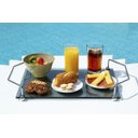 Ver imagem 3 de Bandeja para café da manhã em vidro refletivo cinza 8mm temperado 40cmx26cm Aquabox