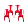 Kit 4 Cadeiras Tolix - Vermelha - 2