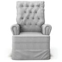 Ver imagem 7 de Kit 02 Poltronas de Amamentação e Descanso com Balanço Laís G05 Linho Cinza Escuro - Mpozenato