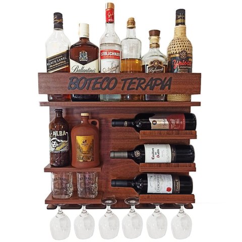 Barzinho de Parede Bebidas Adega de Vinho Boteco Terapia Im