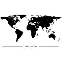 Ver imagem 3 de Adesivo Decorativo para Parede Mapa Mundi 1,20 X 0,58m