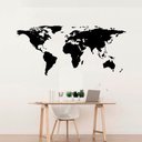 Ver imagem 2 de Adesivo Decorativo para Parede Mapa Mundi 1,20 X 0,58m