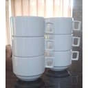 Ver imagem 4 de Jogo 6 Xicaras Café/chá Hotel 200ml Empilháveis-porcelana(2)