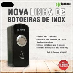 Botoeira de Inox Preto Ipec - 3