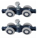 Ver imagem 3 de Kit para Porta de Correr RO75V FE9009 Or Comfort Duo 15-80kg 1 Porta Madeira Rometal Unitário
