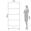 Ver imagem 4 de Estante Sala 77cm Prateleiras e Gaveta Dalla Costa 100% Mdf Cor:off White