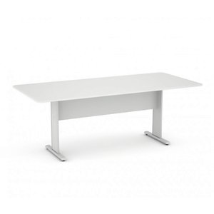Mesa Reunião Retangular Maxxi Pandin 2,0 M Cinza Cristal