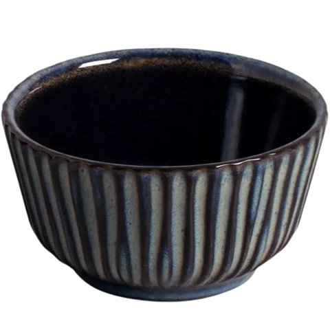 Jogo 24 Pçs Ramequins 170ml Médio 9cm Cerâmica Azul Titanium