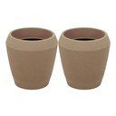 Ver imagem 1 de Kit 2 Vasos Decorativo Egípcio Flor 39cm Tramontina Polietileno Granito Areia Jardim Varanda