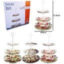 Ver imagem 2 de PRATO PARA DOCES 3 ANDARES SUPORTE TRIPLO PORTA DOCES CUPCAKE BOLO PARA CONFEITARIA CONFEITEIRA ESTA