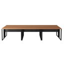 Ver imagem 4 de Mesa Trabalho Escritório 6 Pessoas 360cm Pé Metal F5 Office Cor:nogal com Preto