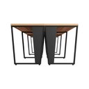 Ver imagem 5 de Mesa Trabalho Escritório 6 Pessoas 360cm Pé Metal F5 Office Cor:nogal com Preto