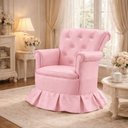 Ver imagem 2 de Cadeira Poltrona Balanço Amentação Confortável Quarto Descanso Sala Leitura Corino Rosa